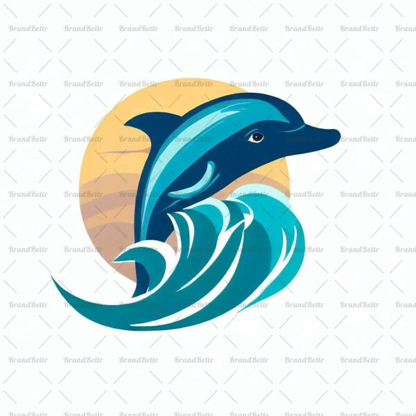 Delfin und Ozeanwelle